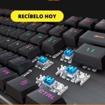 GAMER TECLADO MECANICO USB PARA JUEGOS RBG LED MKX800 