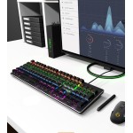 GAMER TECLADO MECANICO USB PARA JUEGOS RBG LED MKX800 